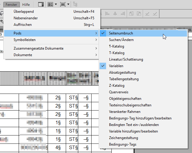 FrameMaker Seitenumbruch