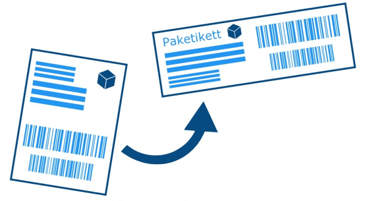 Paketmarken umwandeln